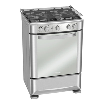 Estufa a Gas Mabe 24" / 4 Quemadores / Easy Clean Pro / Acero Inoxidable