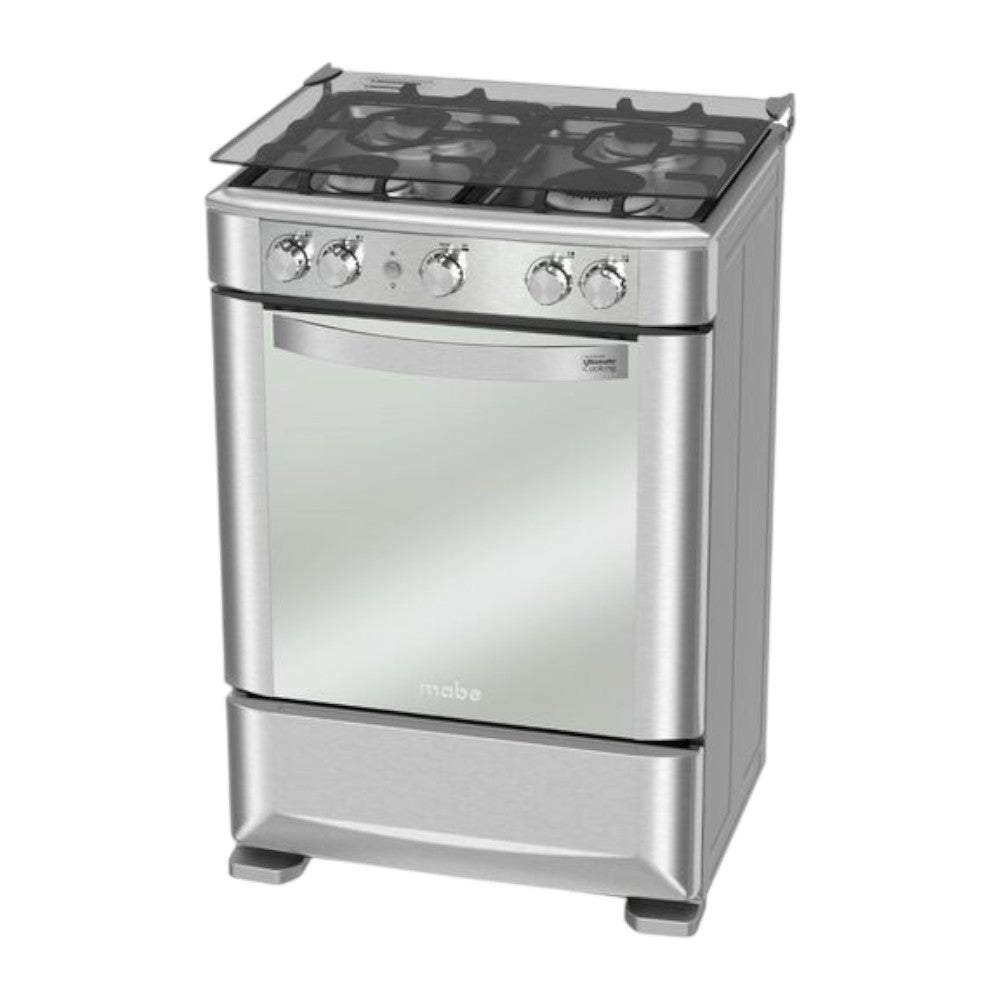 Estufa a Gas Mabe 24" / 4 Quemadores / Easy Clean Pro / Acero Inoxidable