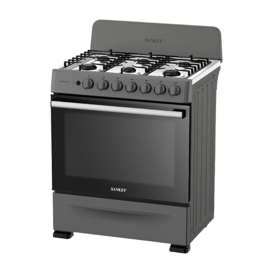 Estufa a Gas Sankey Carla TT6 / 30” / 6 Quemadores / Horno / Acero Inoxidable
