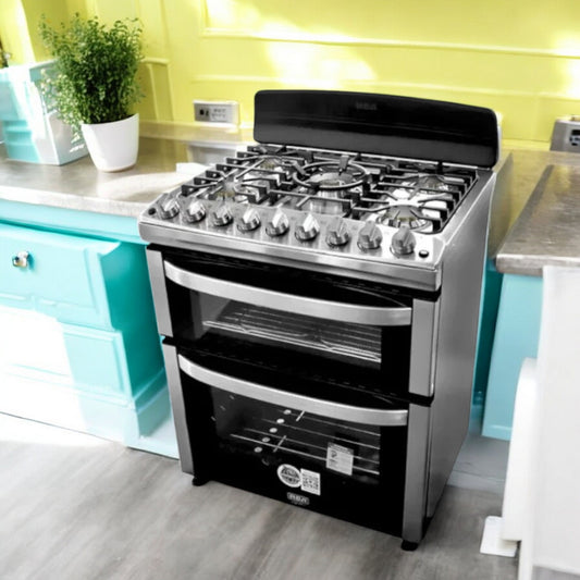 Estufa A Gas RCA de 30" / 5 Quemadores / Doble Horno / Acero Inoxidable