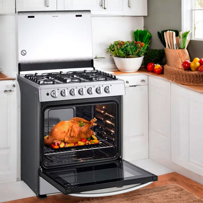 Estufa A Gas Lg 30" / 6 Quemadores / Acero Inoxidable