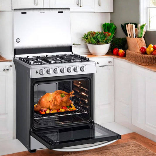 Estufa A Gas Lg 30" / 6 Quemadores / Acero Inoxidable