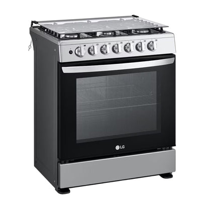 Estufa A Gas Lg 30" / 6 Quemadores / Acero Inoxidable