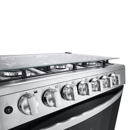 Estufa A Gas Lg 30" / 6 Quemadores / Acero Inoxidable
