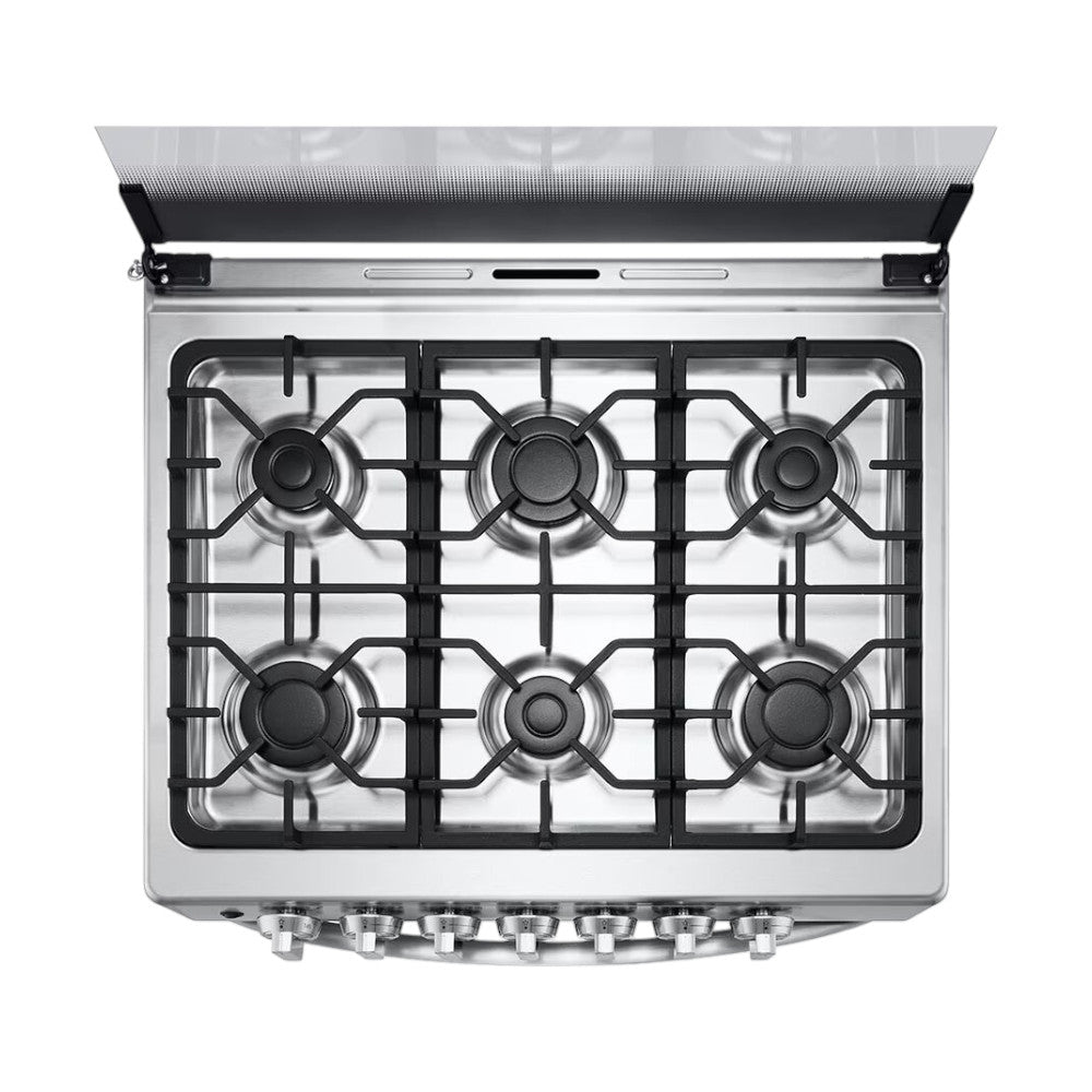Estufa A Gas Lg 30" / 6 Quemadores / Acero Inoxidable