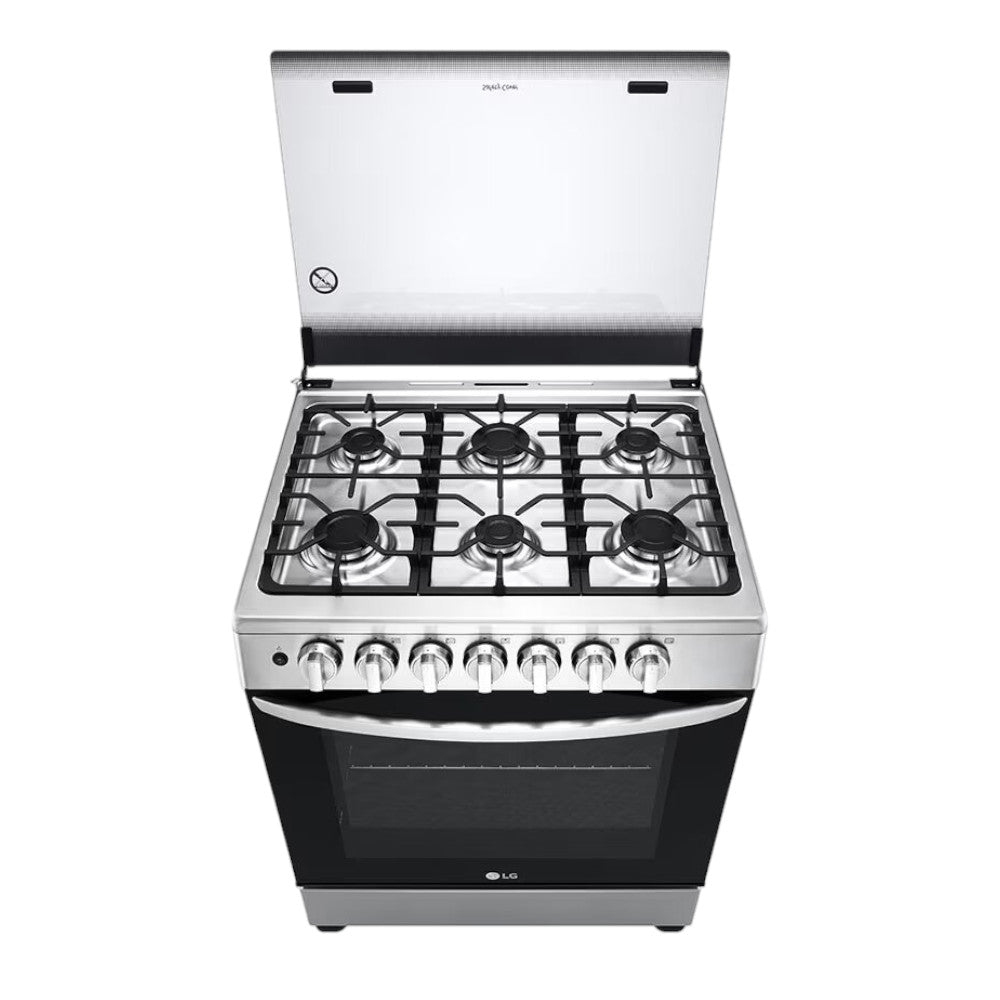 Estufa A Gas Lg 30" / 6 Quemadores / Acero Inoxidable