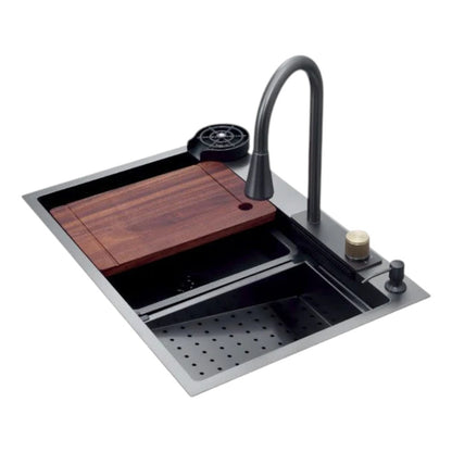 Fregador Multifunción Drija Siena 75 cm / Acero Inoxidable / Con Grifo Tipo Cascada