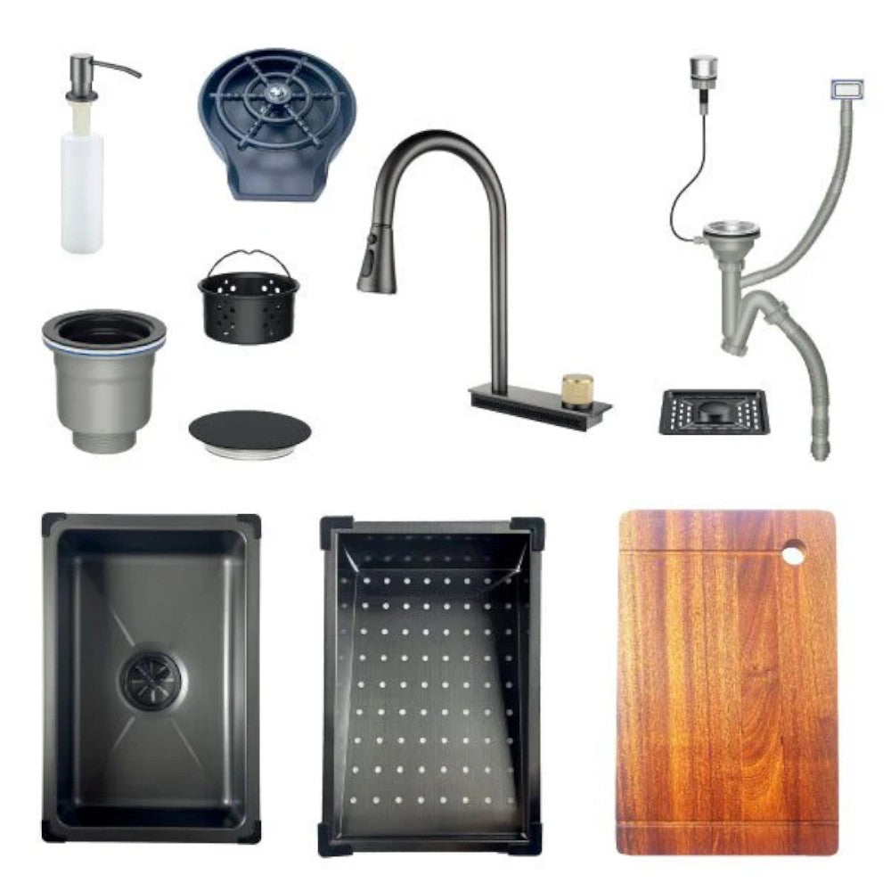 Fregador Multifunción Drija Siena 75 cm / Acero Inoxidable / Con Grifo Tipo Cascada