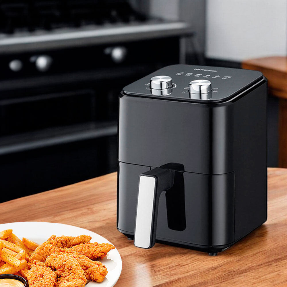 Freidora Eléctrica Premier Sin Aceite de 4.5 Litros - Negra