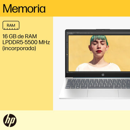 Laptop HP 14-em0021la, AMD Ryzen 5, 16 GB RAM, 512 GB SSD, 14, FHD Windows 11 Home