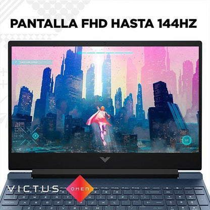 Laptop HP VICTUS Gaming 15-fa0022la, Windows 11, 15.6", Intel® Core™ i5, 16GB RAM, 512GB SSD, NVIDIA® GeForce RTX™ 3050, FHD