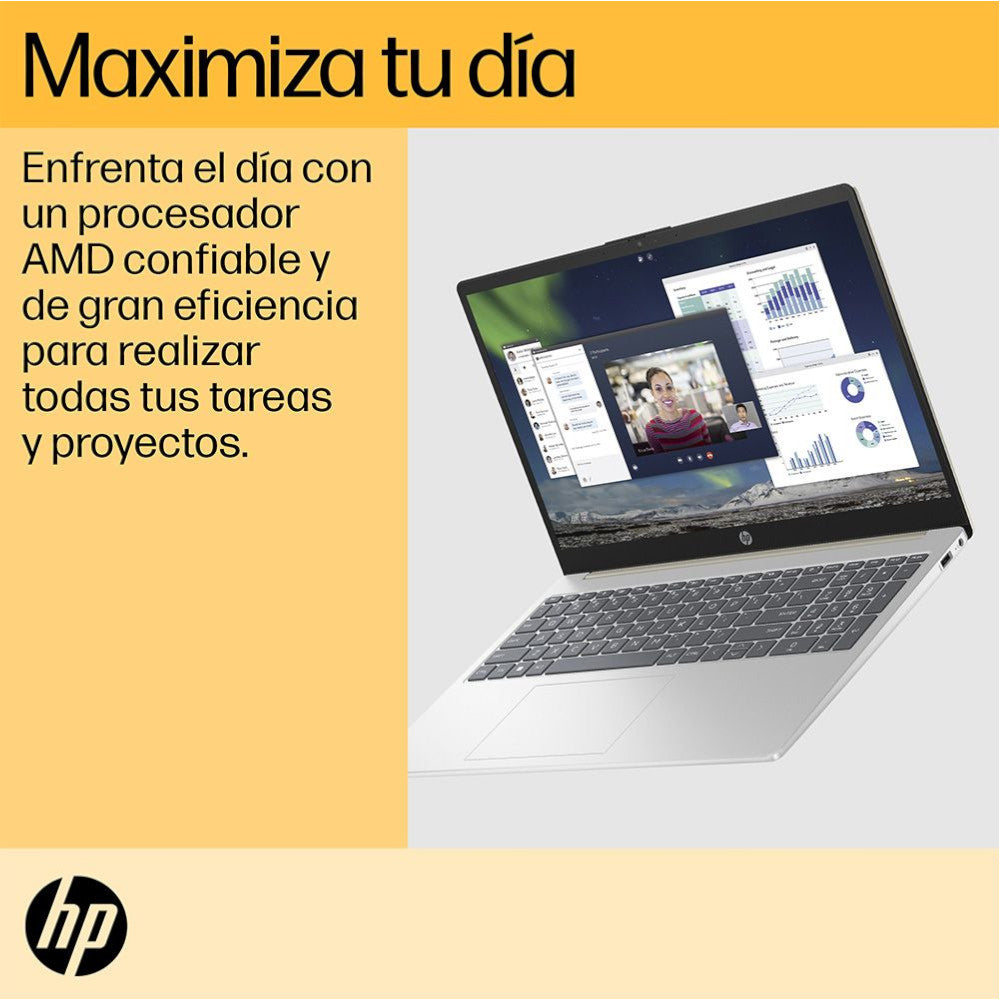 Laptop Hp 15.6" / 15-Fc0043La / R3-7320U / 512Gb SSD / Gris/Dorado