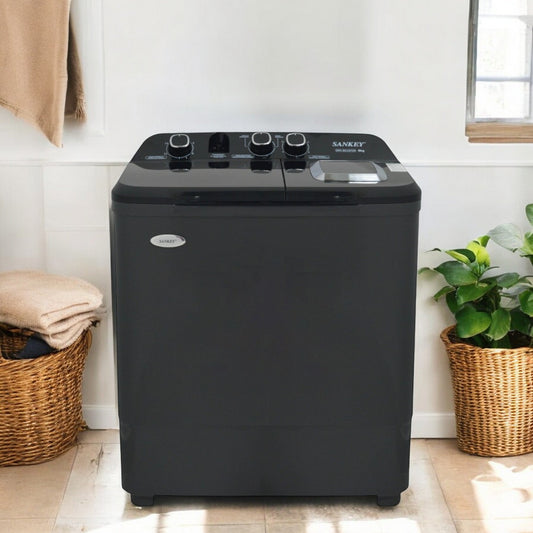 Lavadora Semi-Automática Sankey 8Kg / Negra / Doble Tina