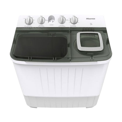 Lavadora Hisense Semi-Automática 13Kg / Doble Tina / Blanco/Gris