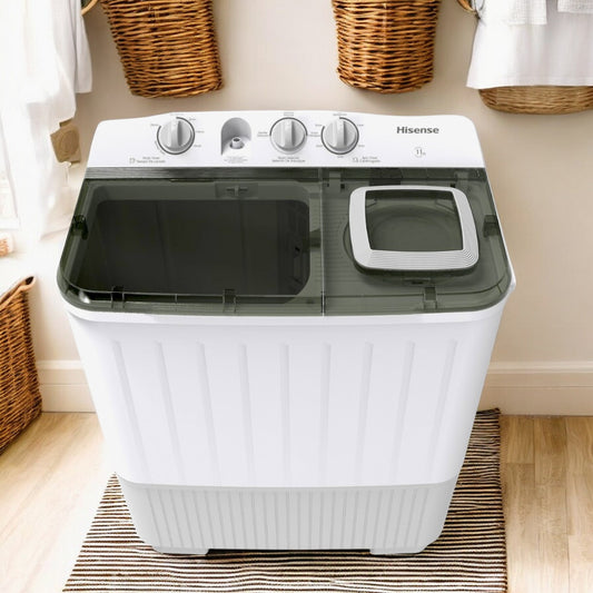 Lavadora Hisense Semi-Automática 11Kg / Doble Tina / Blanco/Gris