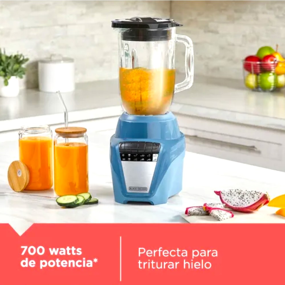 Licuadora Black&Decker 8 Velocidades / Jarra Plástica / Celeste