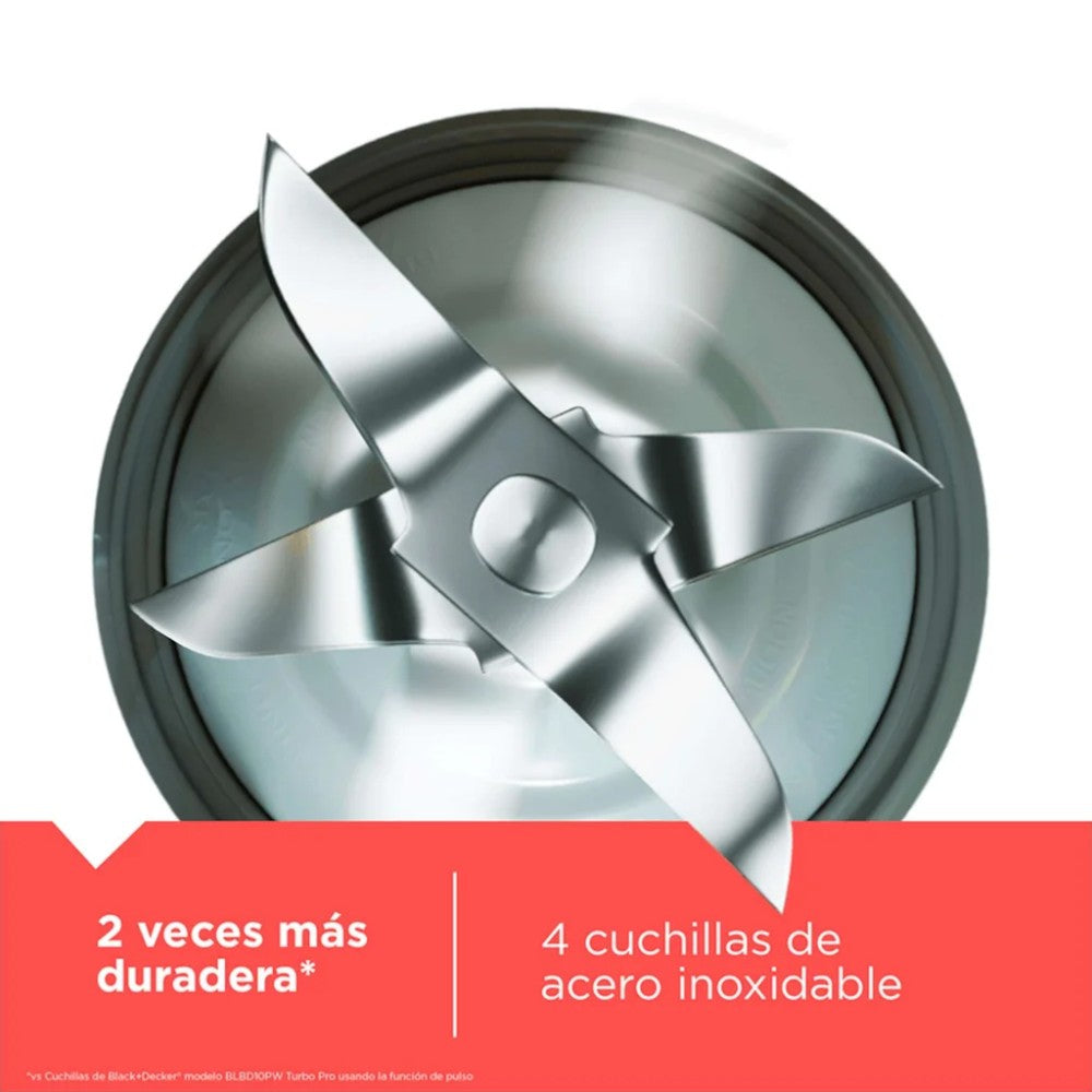 Licuadora Black&Decker 8 Velocidades / Jarra de Vidrio / Acero Inoxidable