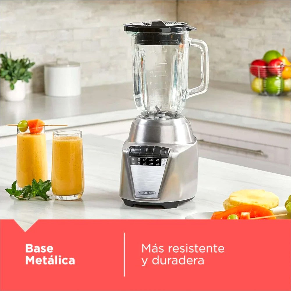 Licuadora Black&Decker 8 Velocidades / Jarra de Vidrio / Acero Inoxidable