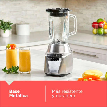 Licuadora Black&Decker 8 Velocidades / Jarra de Vidrio / Acero Inoxidable