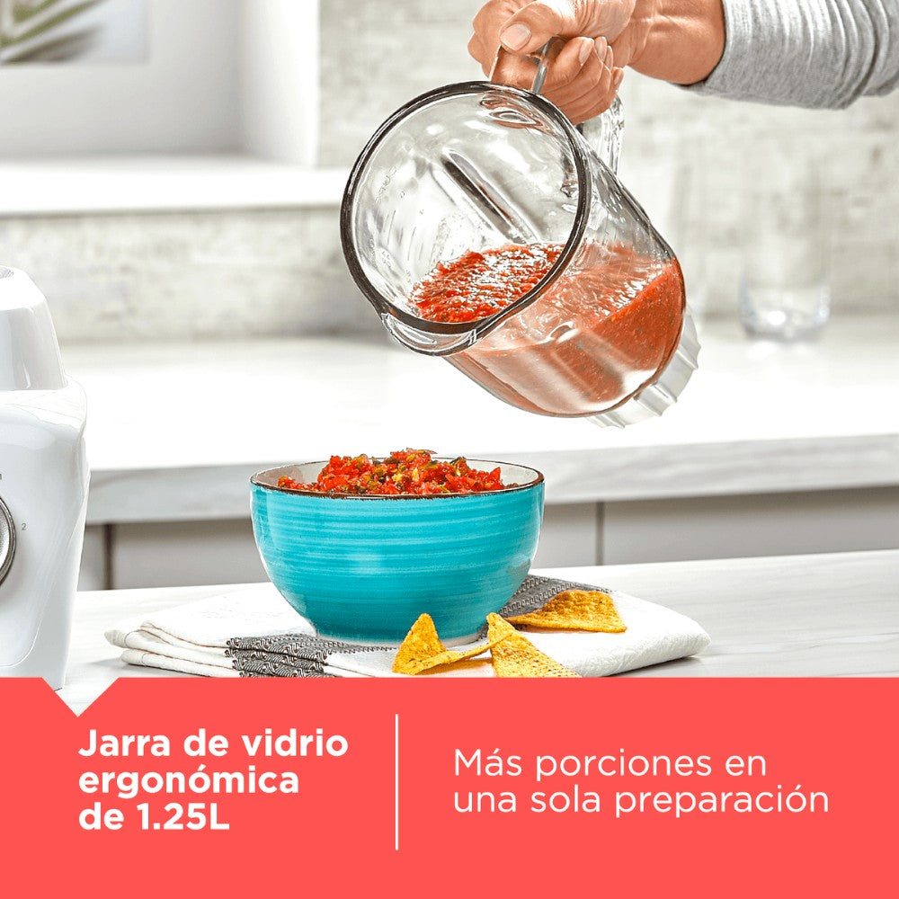 Licuadora Black&Decker 2 Velocidades / Jarra de Vidrio / Blanco