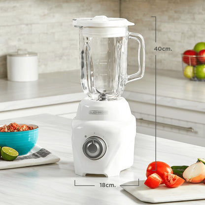 Licuadora Black&Decker 2 Velocidades / Jarra de Vidrio / Blanco