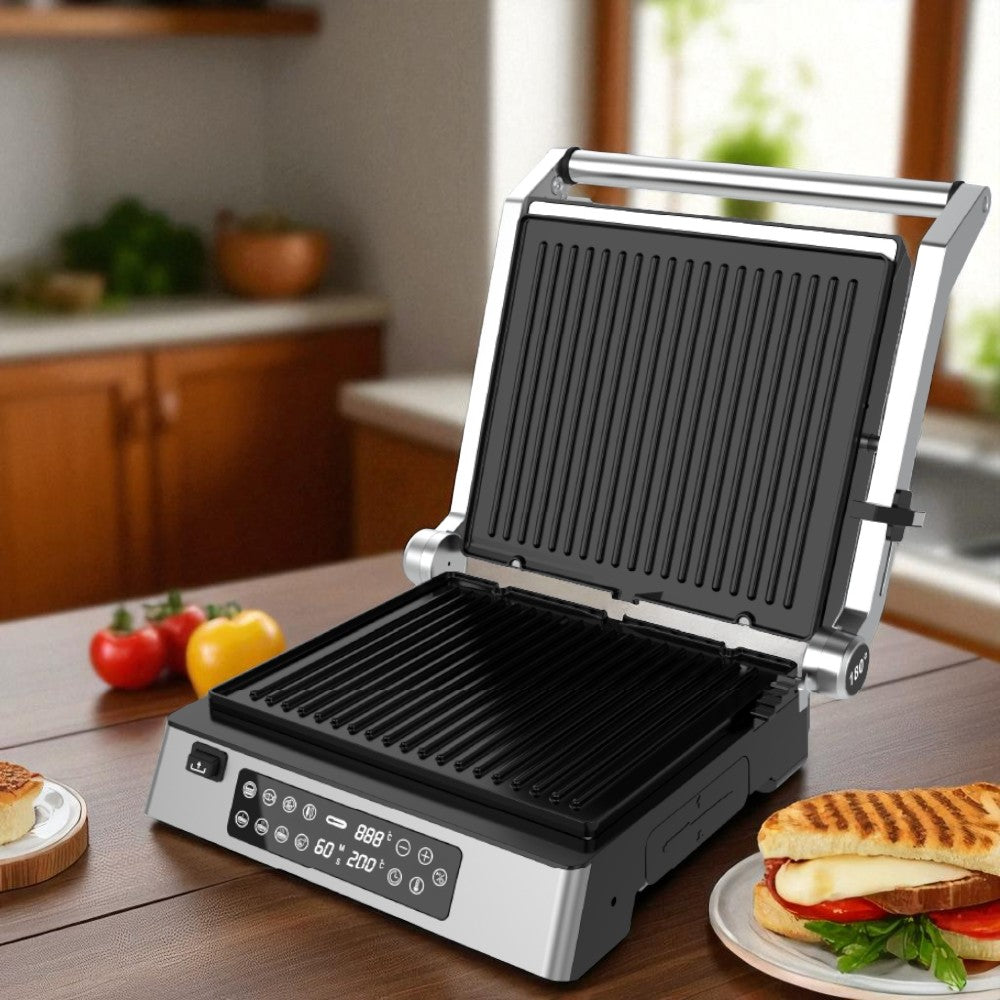 Parrilla Inteligente Aiwa Panini Digital Inox | 1500W