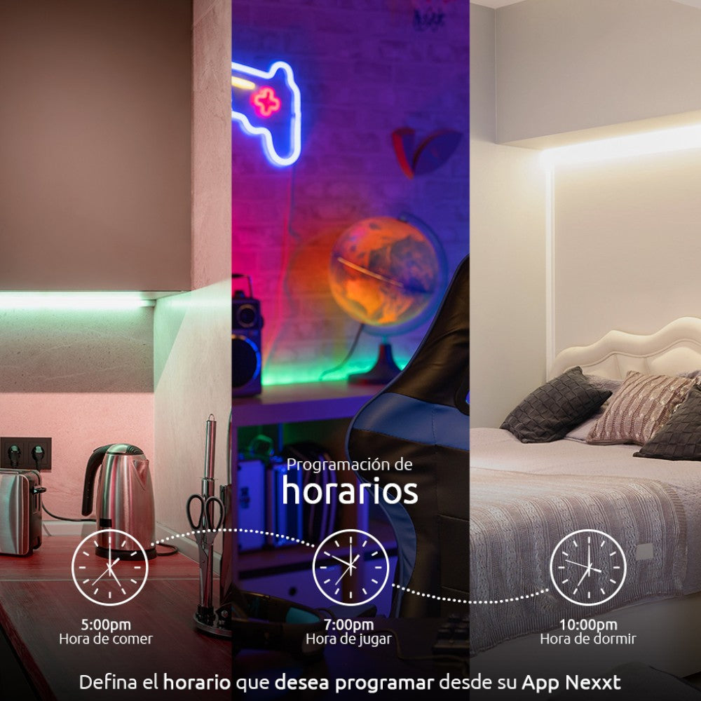 Tira de Luz Led Inteligente Nexxt Solutions Wi-Fi / RGBIC de 5m