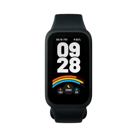 La Xiaomi Smart Band Active 9 en Titan Panamá con pantalla ultra grande, 50 modos deportivos, monitoreo cardíaco y diseño superligero.