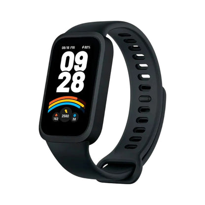 La Xiaomi Smart Band Active 9 en Titan Panamá con pantalla ultra grande, 50 modos deportivos, monitoreo cardíaco y diseño superligero.