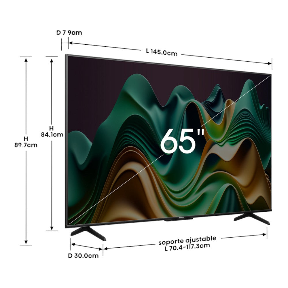Televisor Hisense de 65" Pro Mini-LED / ULED / 4K / Smart TV / 65U6N