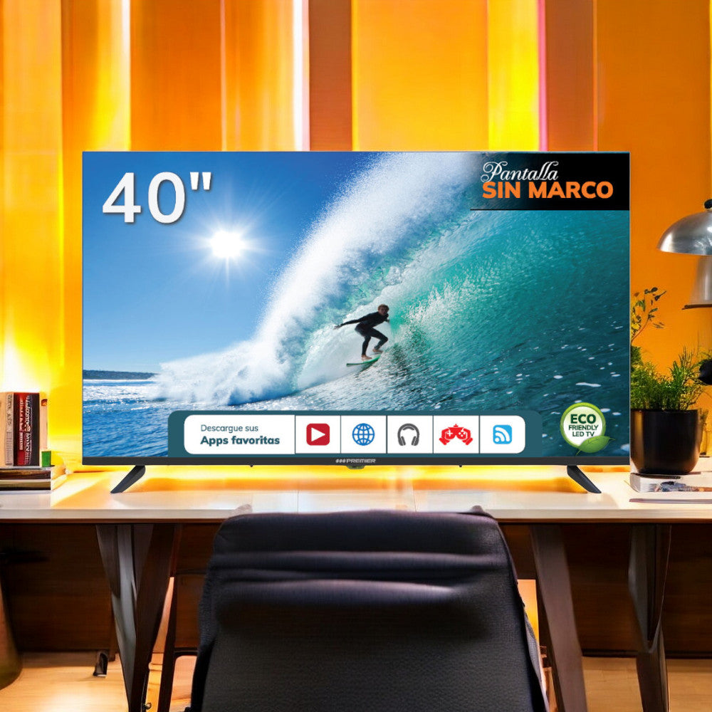 Televisor Premier 40" / HD / Smart / Dvb-T2 / Sin Marco
