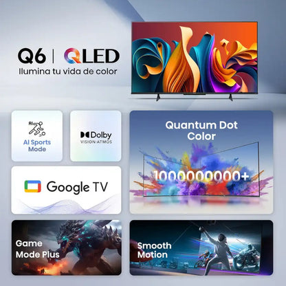 Televisor Hisense de 75" / 75Q6N / QLED / UHD / SMART / 4K