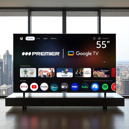 Televisor Premier 55" Smart UHD | Sin Marco | DVB-T2