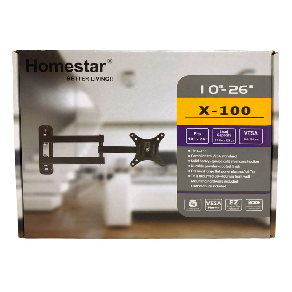 Soporte de Pared Homestar Para Televisión de 10" a 26"