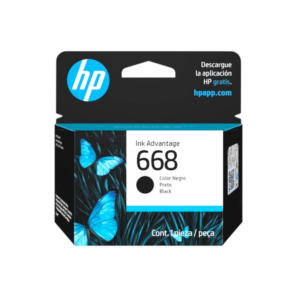 Cartucho de Tinta HP Advantage 668 Negra / 7FP37VL