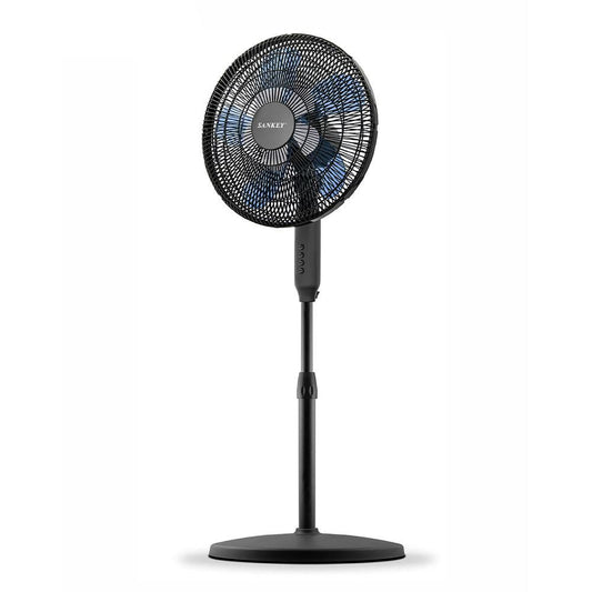 Abanico de Pedestal Sankey Doble Aspa Negro de 16"