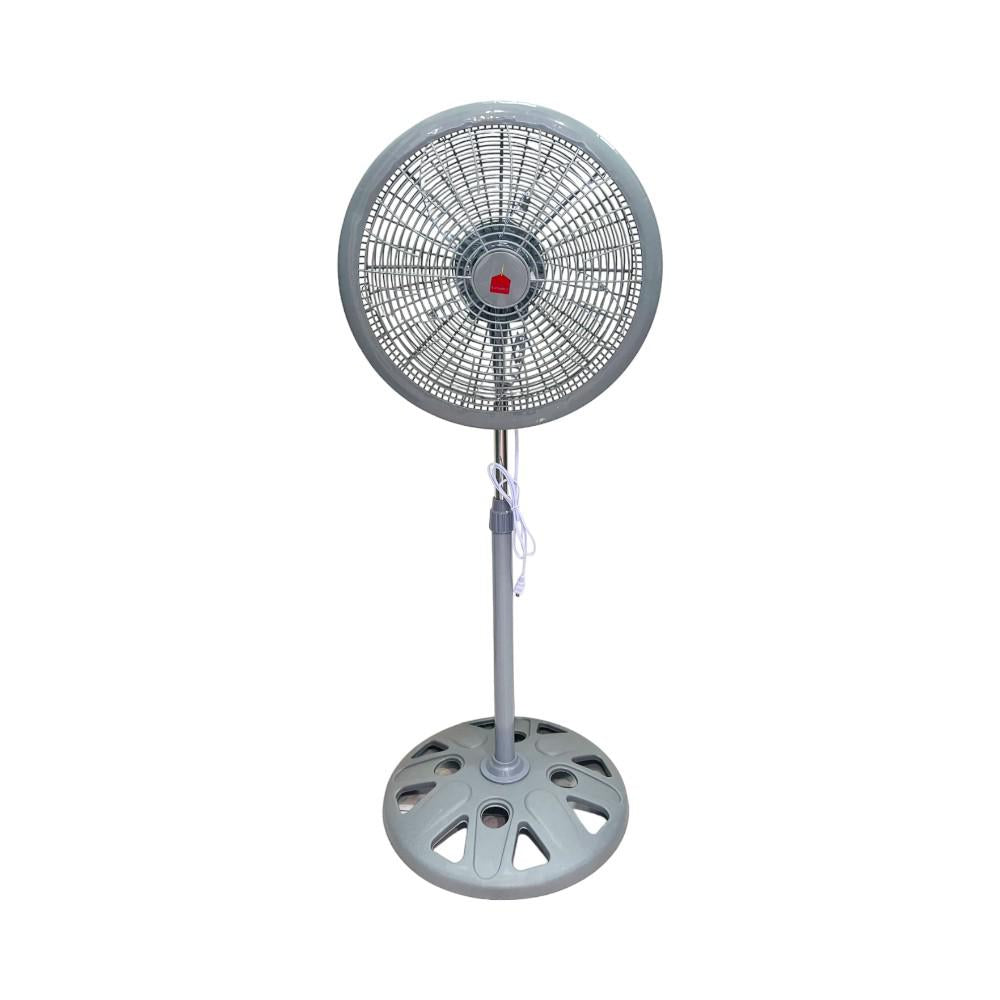 Abanico Pedestal Home Elegance 18" Plastico Gris