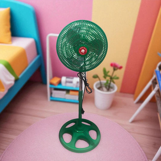 Abanico Pedestal Home Elegance 10" Metal Green