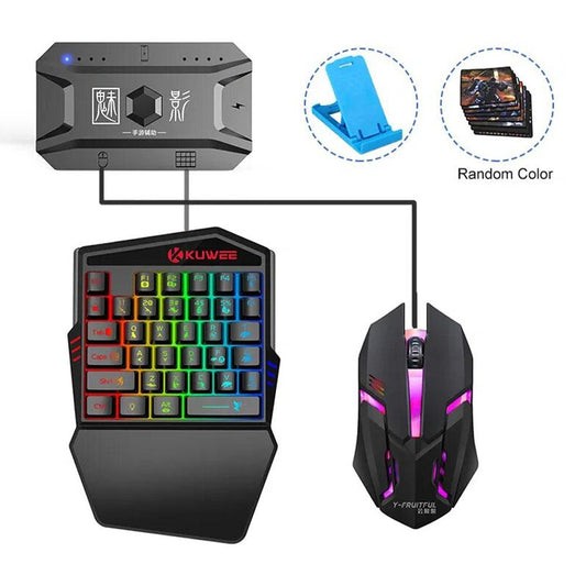 Combo Gaming Kr Set RGB 5 En 1 Para Celular