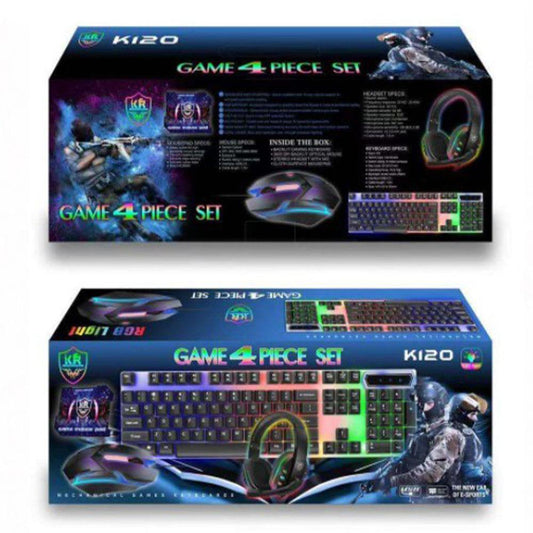 Combo KR Gaming RGB K120 Set 4 Piezas