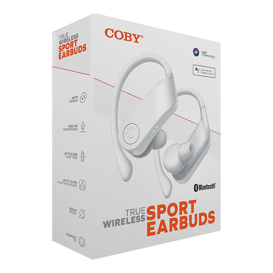 Auriculares Deportivos Coby True Wireless Blanco
