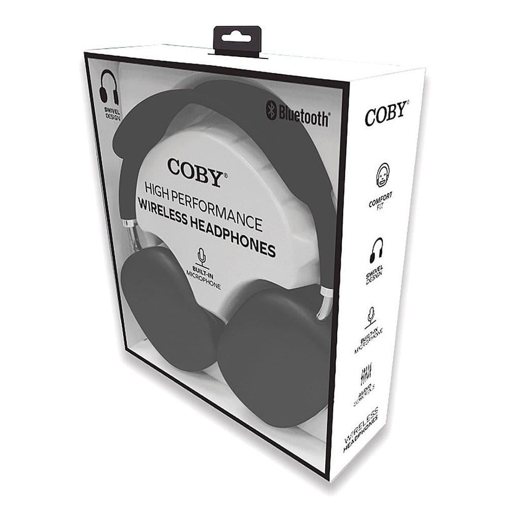 Audífonos Inalámbricos Coby Plegables Metálicos Negro