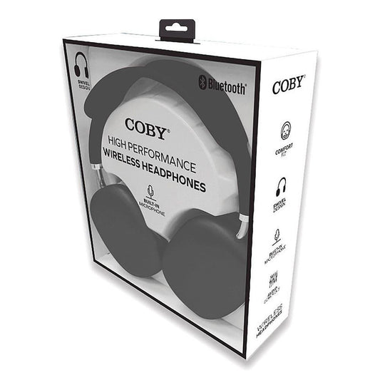 Audífonos Inalámbricos Coby Plegables Metálicos Negro