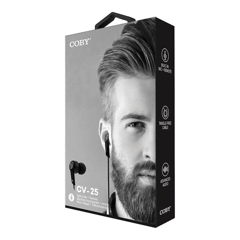 Audífono Estéreo Coby Metal Con Micrófono Negro