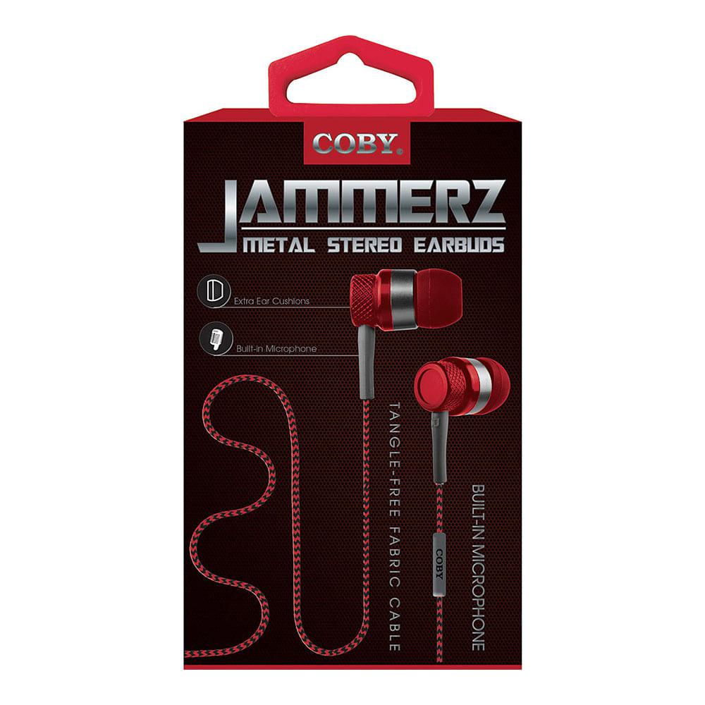 Audífonos Estéreo Jammerz Coby Metálicos Rojo