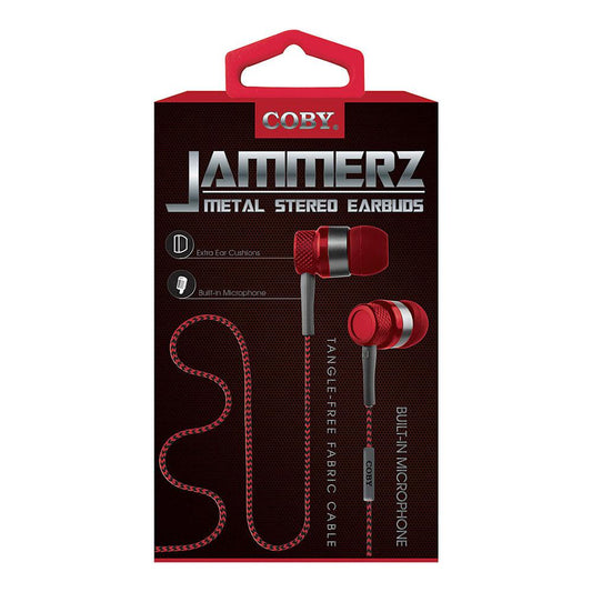 Audífonos Estéreo Jammerz Coby Metálicos Rojo