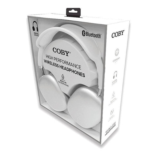 Audífonos Plegables Inalámbricos Coby Plateados