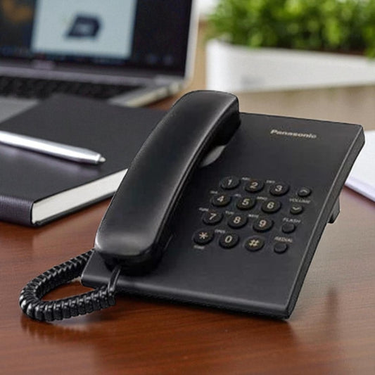 Teléfono Panasonic Fijo Alámbrico Negro