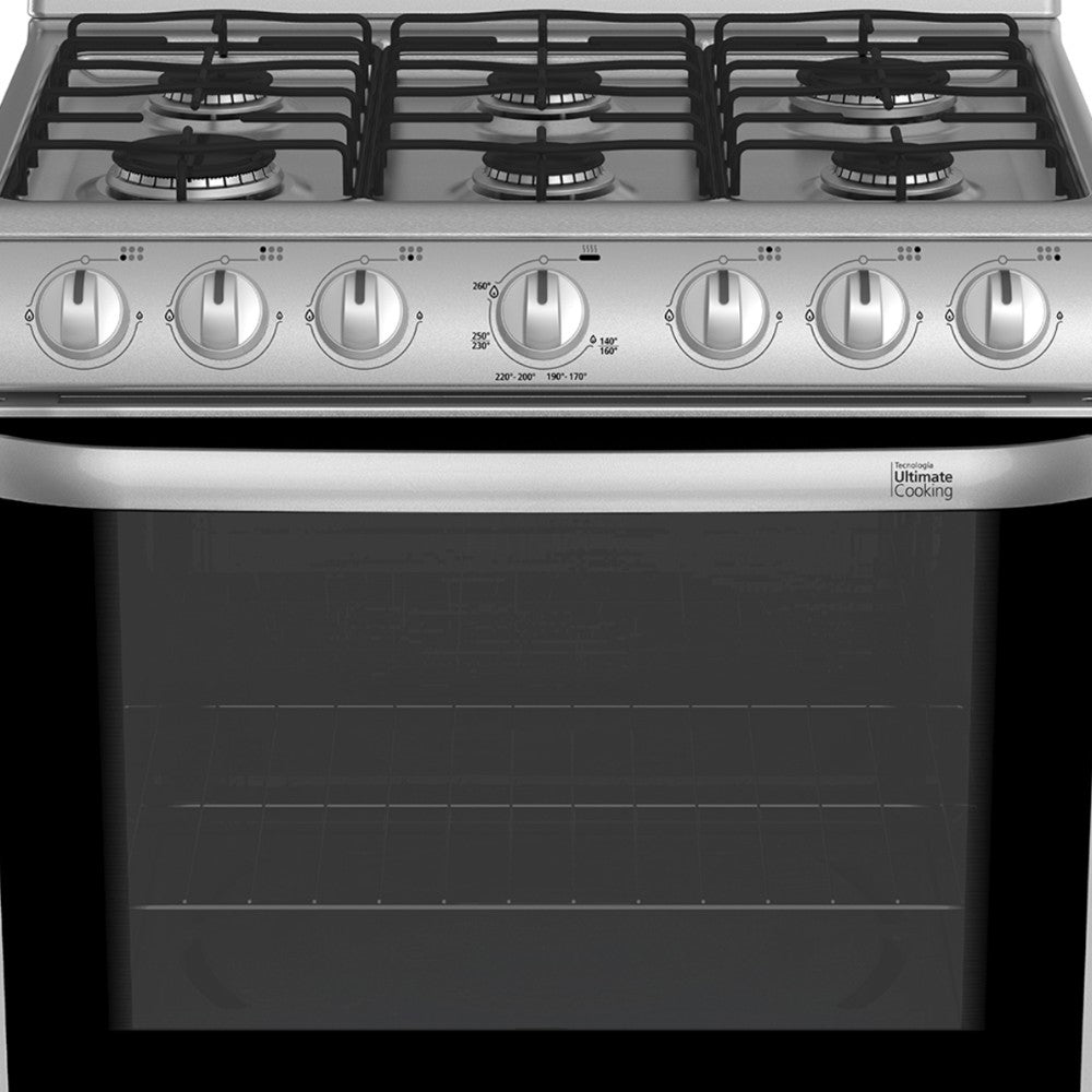 Estufa a Gas Mabe de 30" / Gris / 6 Quemadores