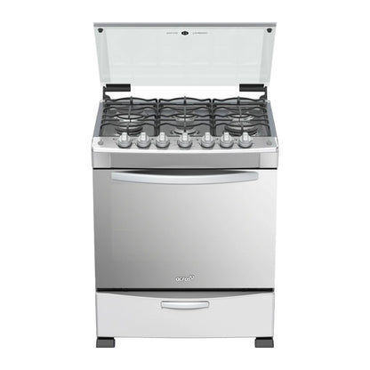 Estufa A Gas Acros de 30" /  6 Quemadores / Acero Inoxidable